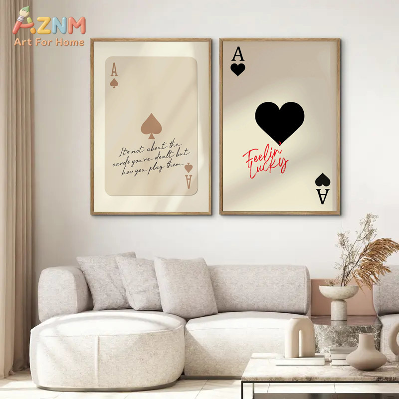 Photography Angle - AZNM Maça Ası Şanslı Hissettiren Kanvas