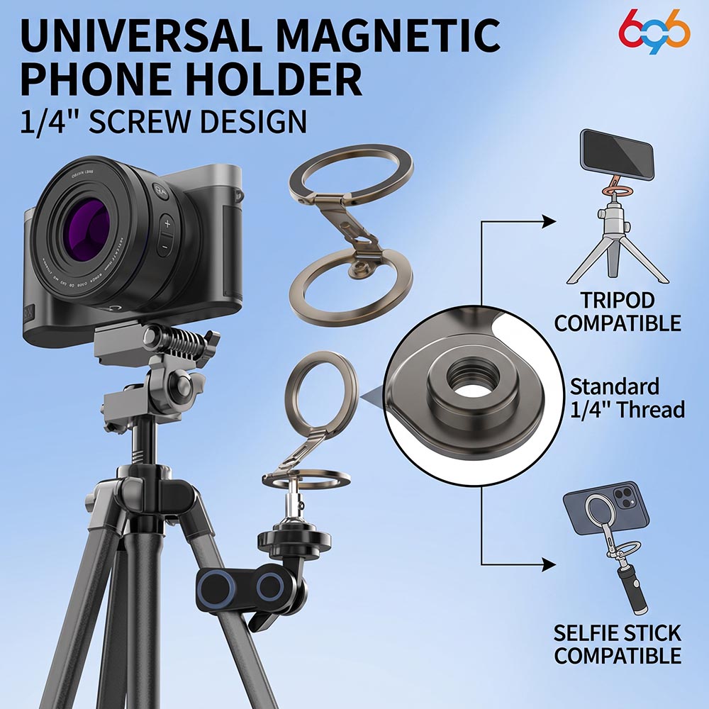 Photography Gear - Yeni Katlanabilir Çift Taraflı Manyetik Telefon