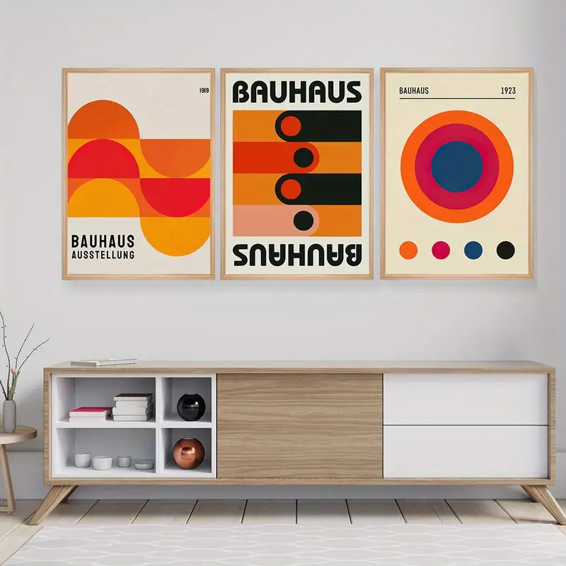 Photography Angle - 3 adet/takım Bauhaus Soyut Çizim Posterler