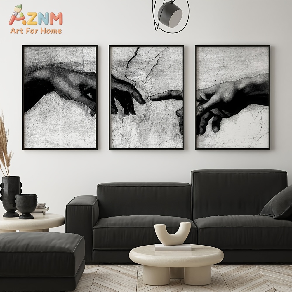 Photography Kit - 3PCS Siyah Beyaz Adam'ın Yaratılışı Elleri