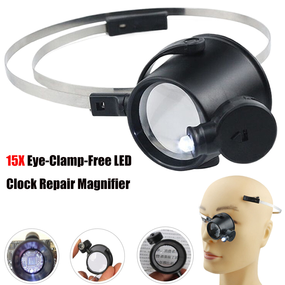 Eye Piece Magnifier - Taşınabilir 15X Büyüteç Lensli Kafa Bandı