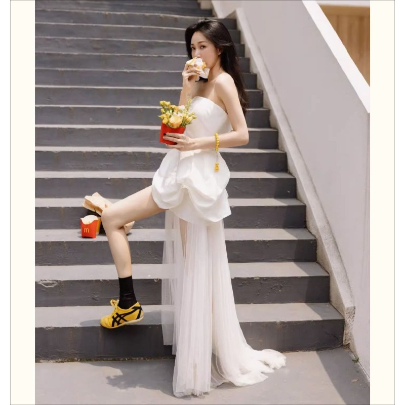 Fransız Beyaz Straplez Sabah E - Photography Wedding incelemesi ve fiyatı