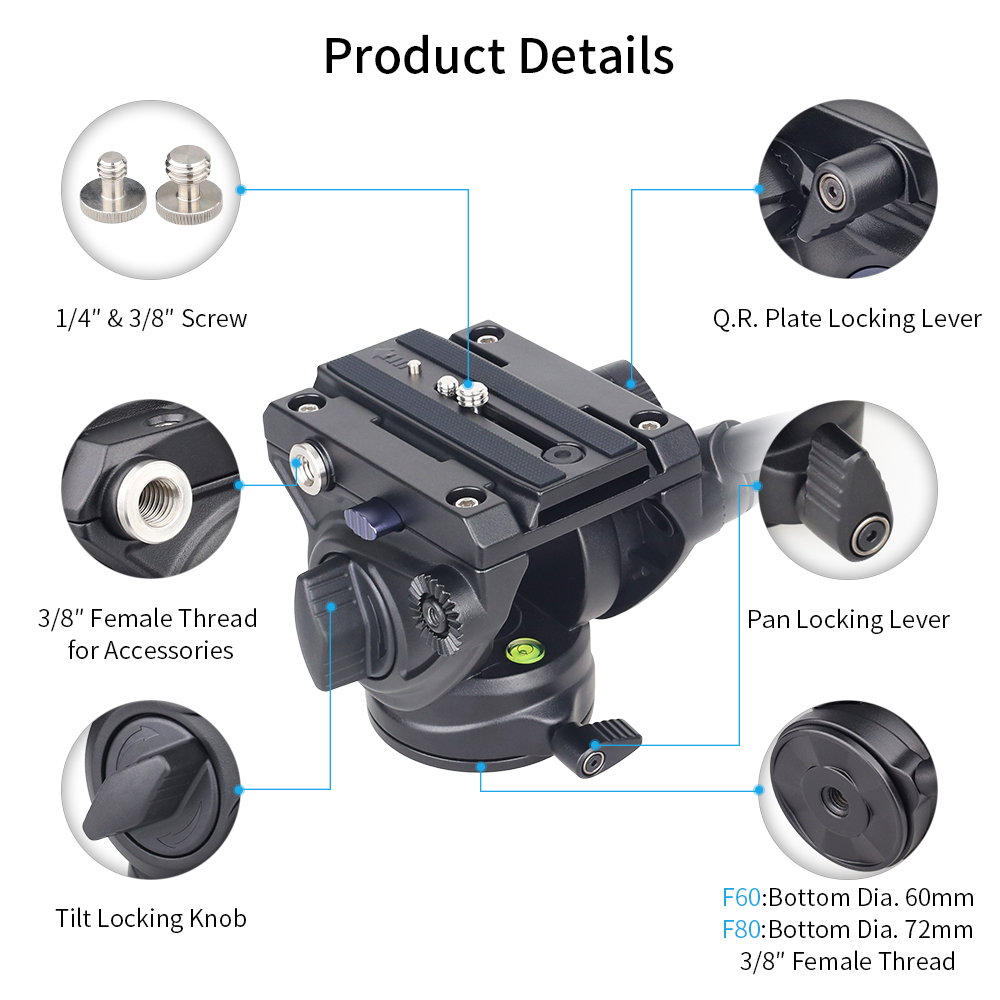 INNOREL F60/F80 Video sıvı kaf - Fluid Head Tripod incelemesi ve fiyatı
